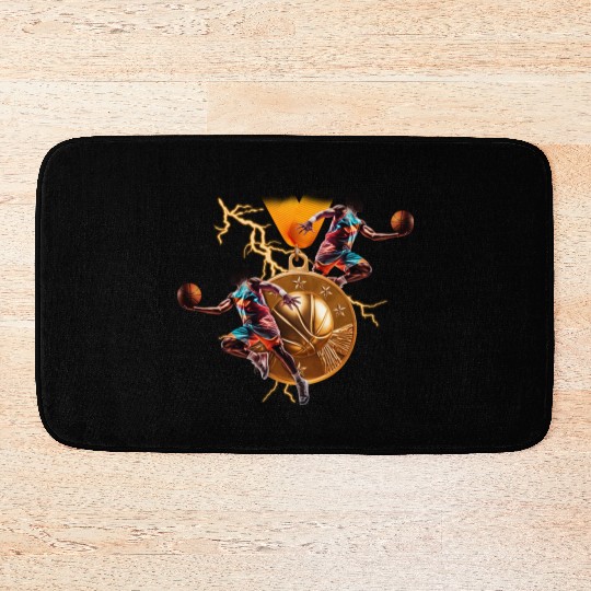 Basketball Game Day Bath Mats