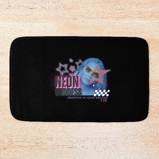 Neon Goddess Y2K Bath Mats Design