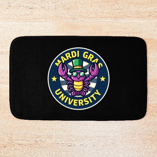 Mardi Gras University Crawfish Men's Mardi Gras Bath Mats