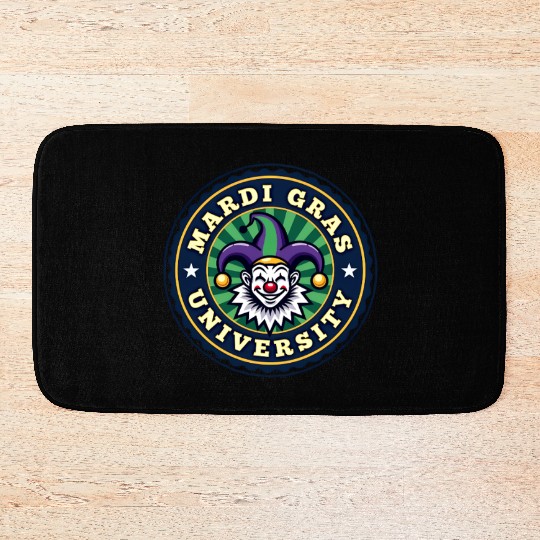 Mardi Gras University Clown Men's Mardi Gras Bath Mats