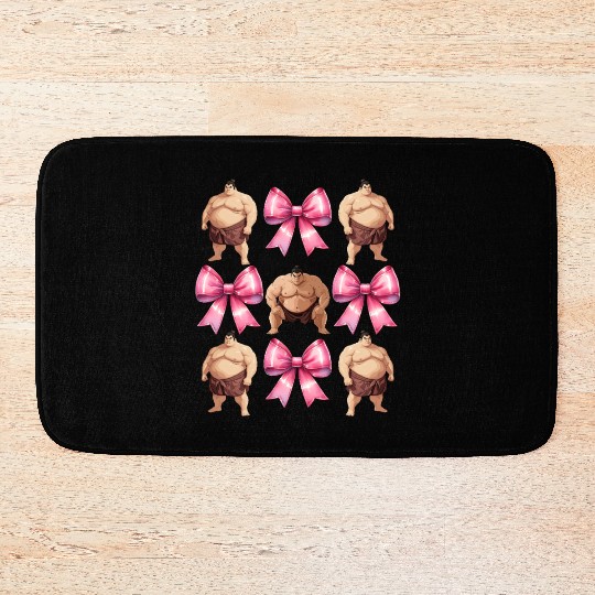 Coquette Bow Sumo Wrestling Japanese Sumo Wrestler Bath Mats
