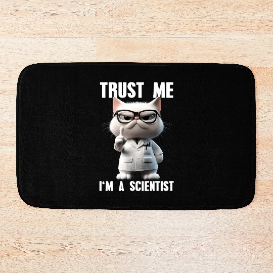 Trust Me I'm A Scientist Science Cat Meme Bath Mats