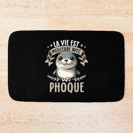 La Vie Est Meilleure Avec Un Phoque - Sweet Seal Bath Mats