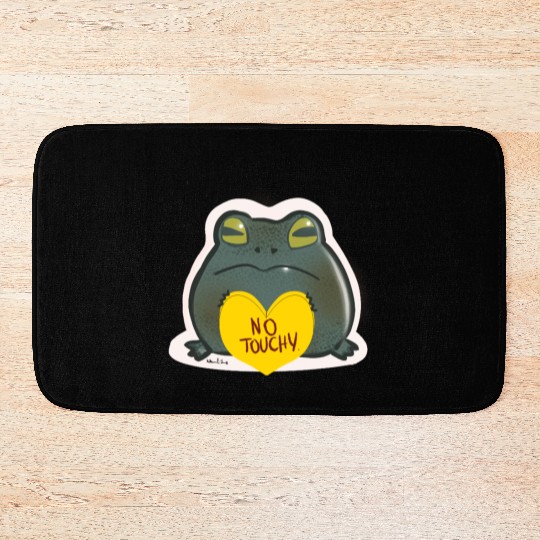 NO Touchy! Grumpy toad. Bath Mats