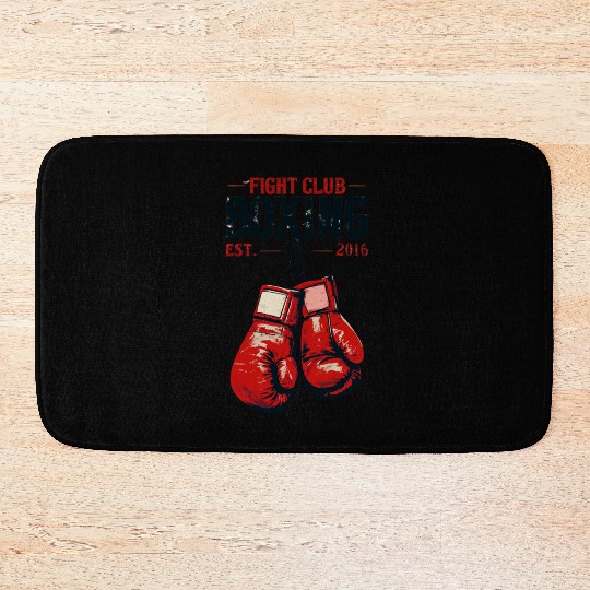 Fight Club Boxing Design Bath Mats