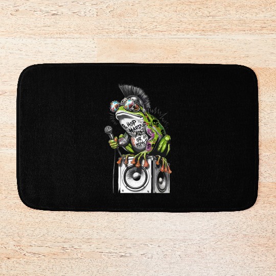 Frog Punk Street Art Graffiti Design Bath Mats
