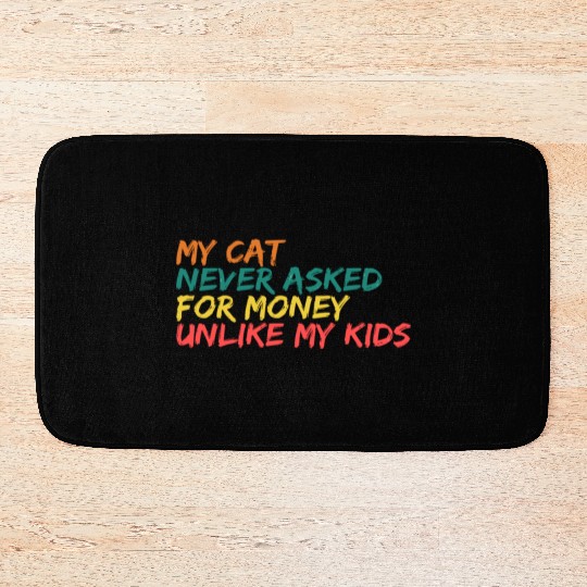 Retro Feline Philosophy Bath Mats