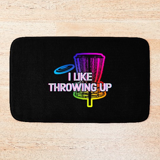I Like Throwing Up Disc Golf Sports Golfer Games Bath Mats