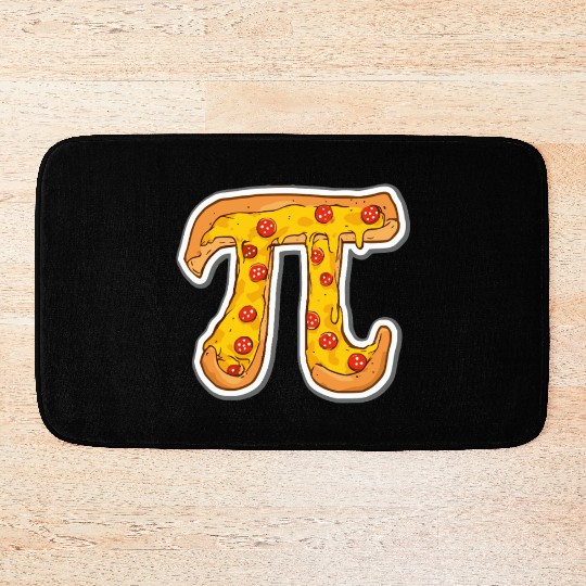 Pi Day Bath Mats kids Pizza Pi Funny Math Food 3.14