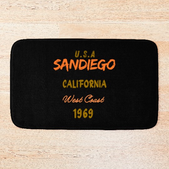 San Diego West Coast California America History Bath Mats