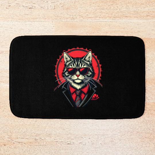 Gangster Cat Crew Design Bath Mats
