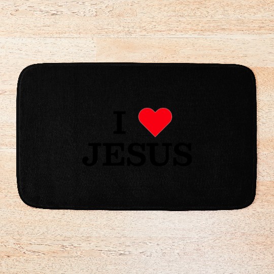 I Heart Jesus Bath Mats