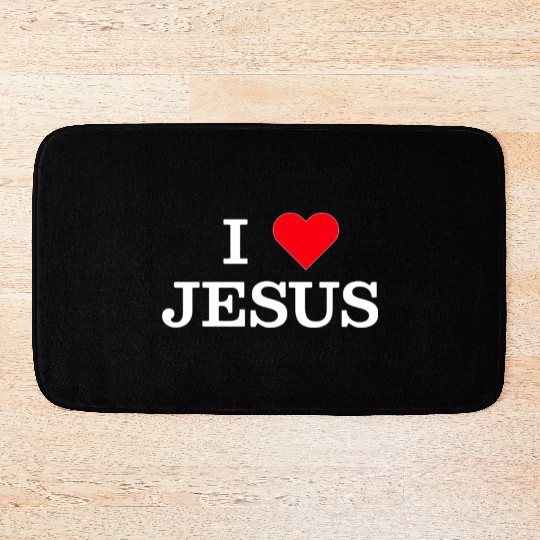 I Heart Jesus Bath Mats
