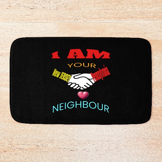 I AM YOUR NEIGHOUR NEW JERSEY AND PENNSYLVANIA Bath Mats