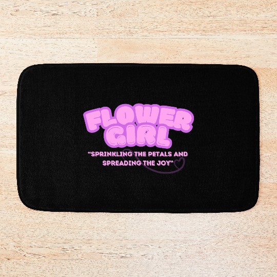 flower girl wedding Bath Mats