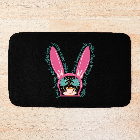 Easter bunny coffee lover Bath Mats gift