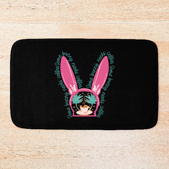 Easter bunny coffee lover Bath Mats gift