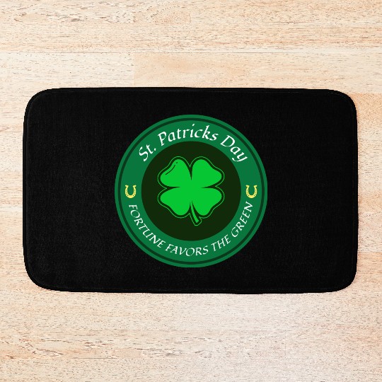 St. Patricks Day Fortune Favors the Green Bath Mats