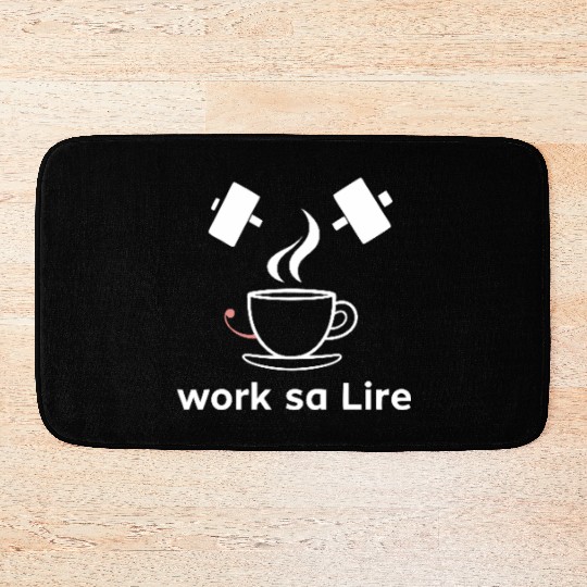 Running on Coffee and Chaos - Funny Caffeine Lover Bath Mats
