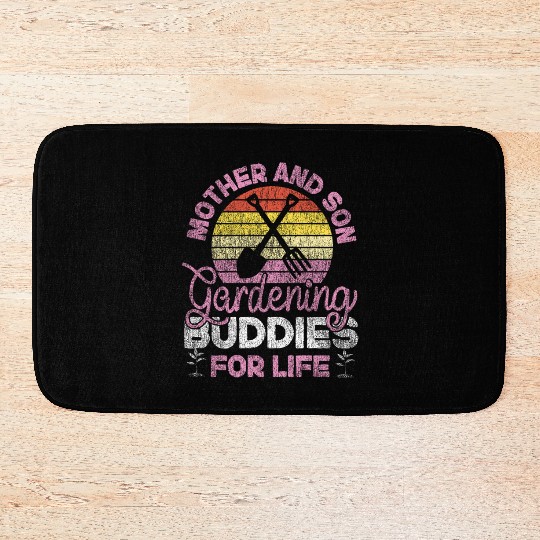 Plant Lover Gardening Mom Son Bath Mats