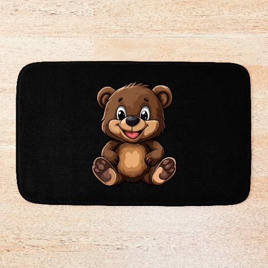 Little brown bear Bath Mats