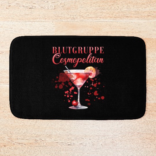 Cocktail Bartender Blutgruppe Cosmopolitan Bath Mats