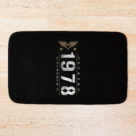 Limited Edition 1978 Strength and Honor Birthday Bath Mats