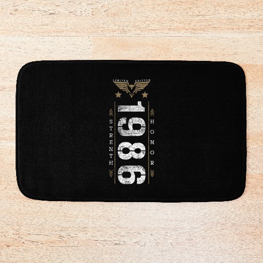 Limited Edition 1986 Strength and Honor Birthday Bath Mats