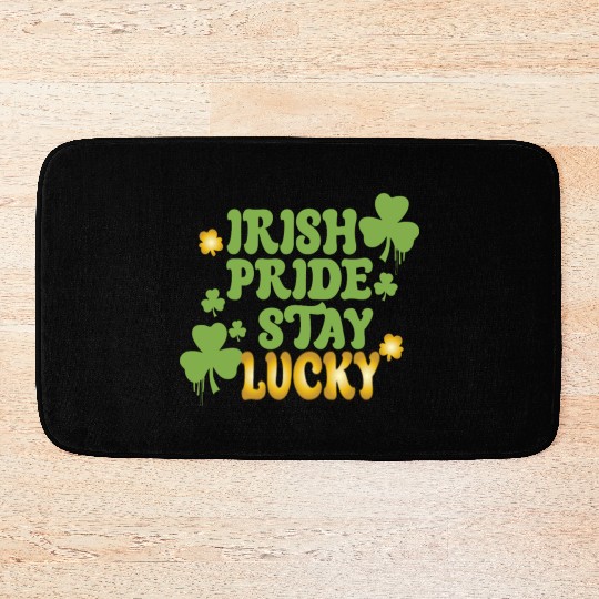 Lucky Graffiti Tag: Stay Lucky & Irish Pride Bath Mats