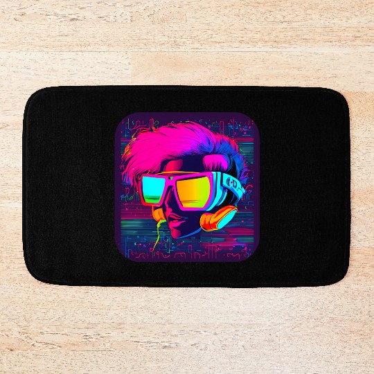 iconic pop culture 80s style fashion Bath Mats