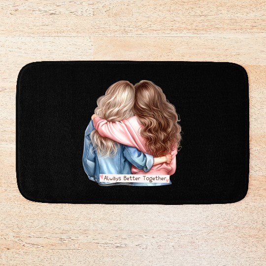 Always Better Together Best Friends BFF Friendship Bath Mats