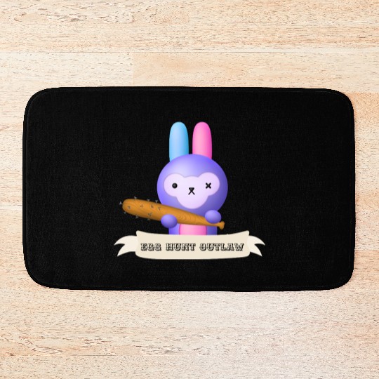 Egg Hunt Outlaw Easter Bath Mats