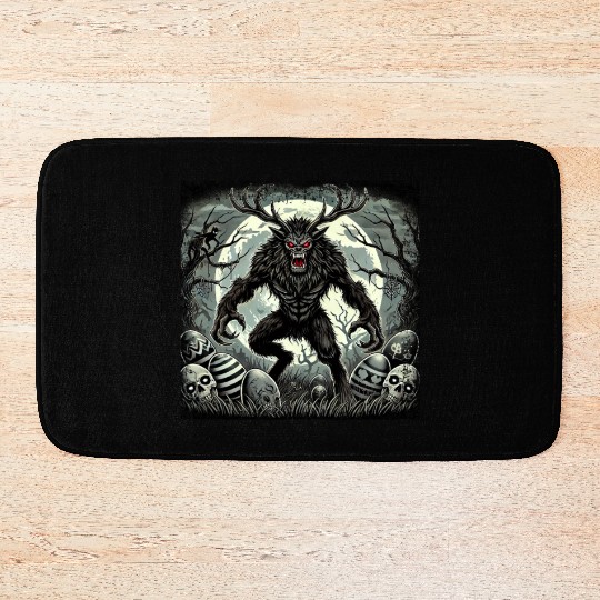Wendigo Monster Deer Easter Werewolf Creepy Bath Mats