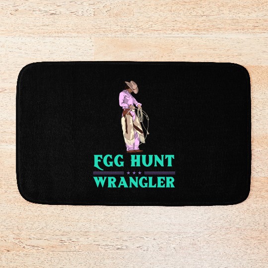 Egg Hunt Wrangler Easter Bath Mats