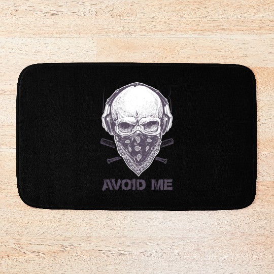 Avoid Me – Skull Bandana Streetwear Art Bath Mats