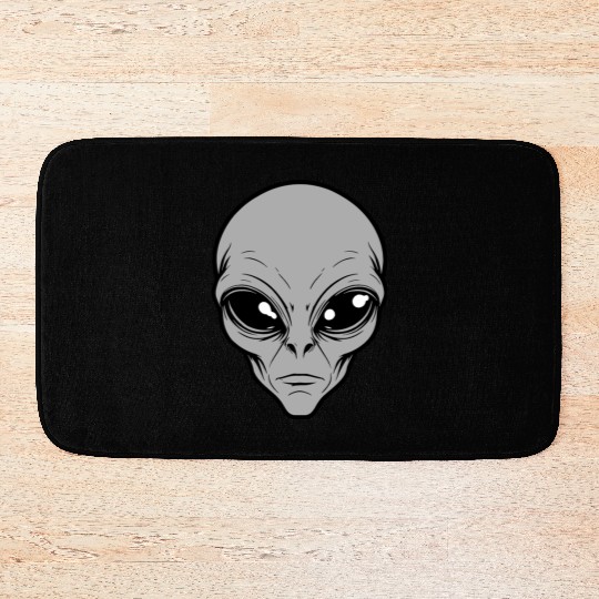 Grey Alien Bath Mats