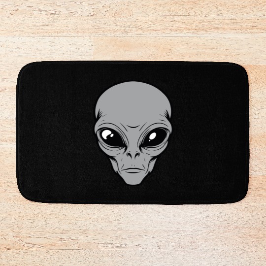 Grey Alien Bath Mats