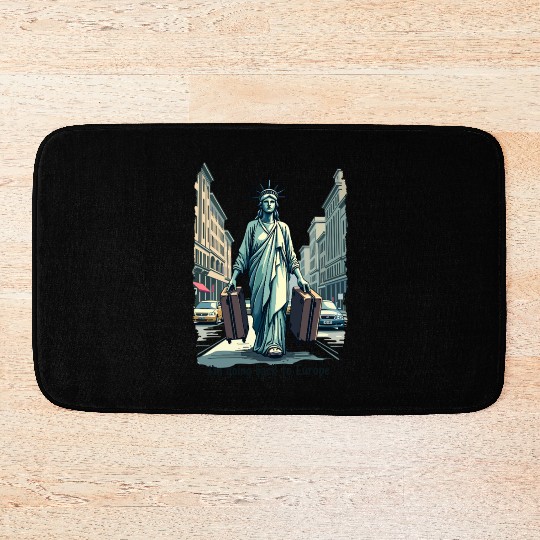 Funny Statue of Liberty USA America Sarcasm Bath Mats