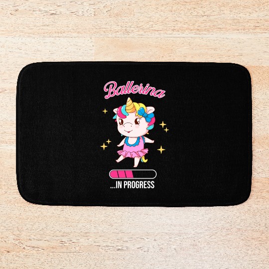 Ballerina Cute Unicorn Ballet Girls Bath Mats