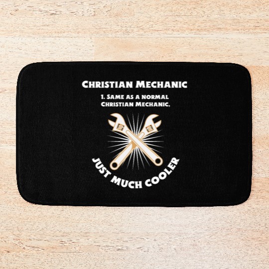 Christian Mechanic Same as normal one, just cooler Bath Mats
