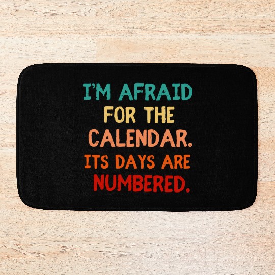 Funny Dad Joke Calender Humor Bath Mats