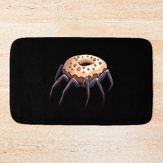 Donut Spider Funny Creative Motif Bath Mats
