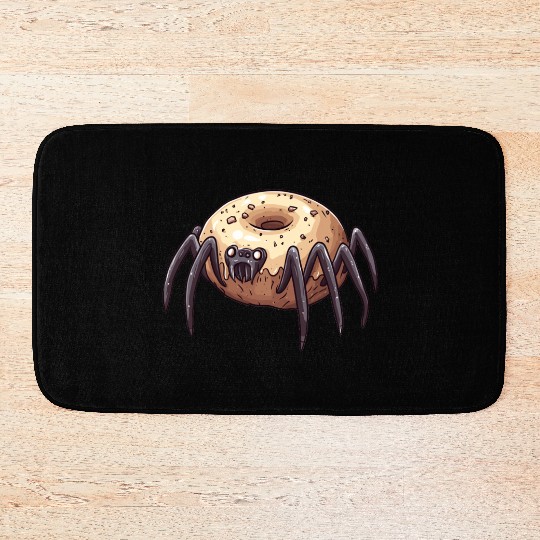 Donut Spider Funny Creative Motif Bath Mats