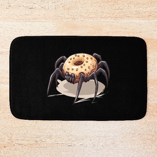 Donut Spider Funny Creative Motif Bath Mats