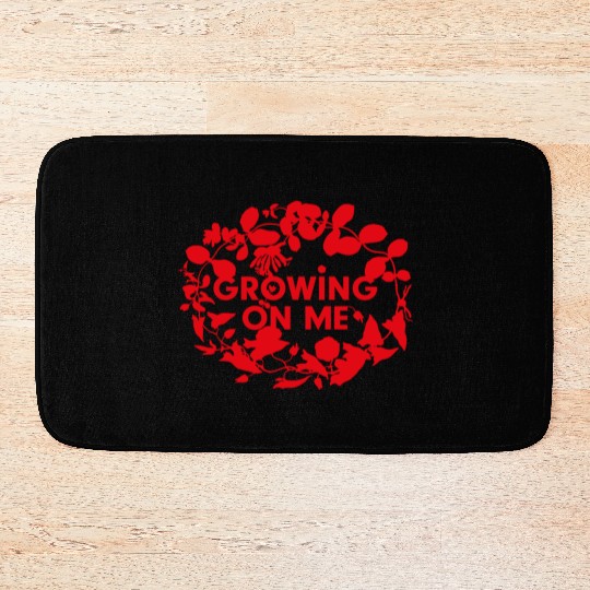 Botanical Growth Statement Design Bath Mats