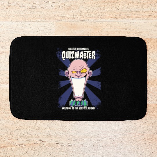 Quizmaster Funny Cartoon College Bath Mats