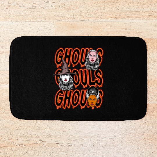 Ghouls, Ghouls, Ghouls Lady Horror Monster Mob Bath Mats