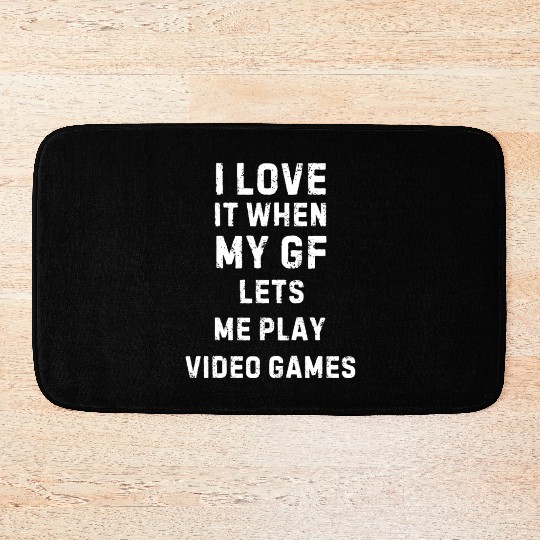 Gamer GF Pun Funny Gaming Bath Mats