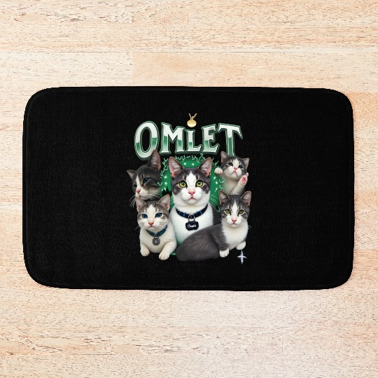 Vintage 90s Aesthetic Multi-Cat Graphic Bath Mats