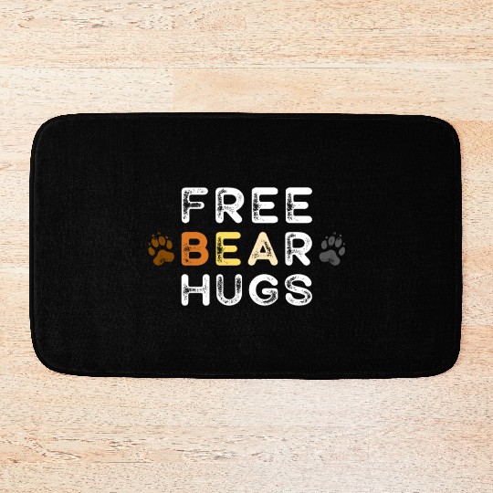Gay Bear Free Hugs Funny Bear Pride Men Bath Mats